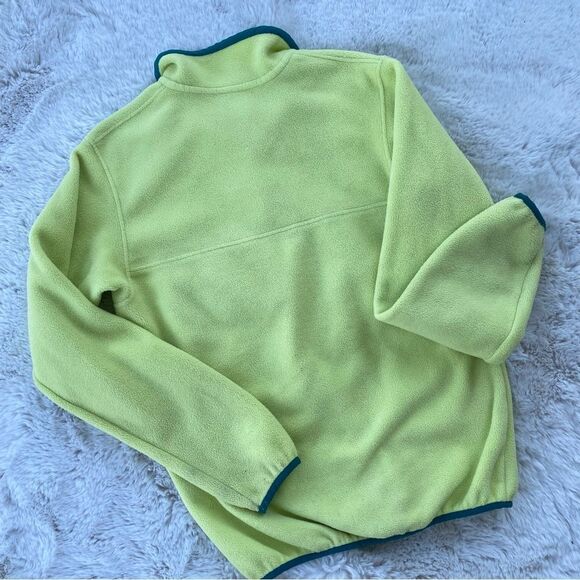Patagonia Lime Green Synchilla Snap-T Fleece winter Fall Sweater Pullover Sz. M - Picture 5 of 5